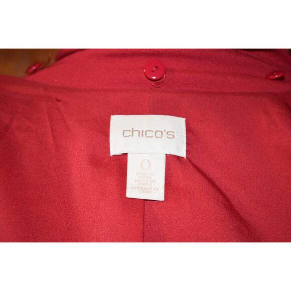 CHICOS Red Blazer Women's size small, Office wear, Comfy Soft Fabric - Picture 4 of 4